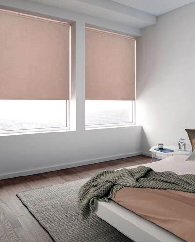 pale-orange-roller-blinds-in-bed-room